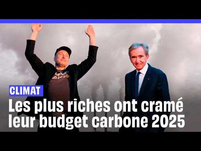 ⁣Climat : Les 1% les plus riches auraient déjà cramé tout leur budget carbone pour 2025