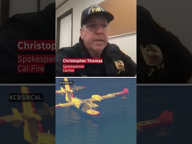 ⁣Quebec water bomber hit by drone during L.A. wildfires