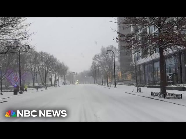 ⁣Winter storm delivers snow and ice across the Southeast