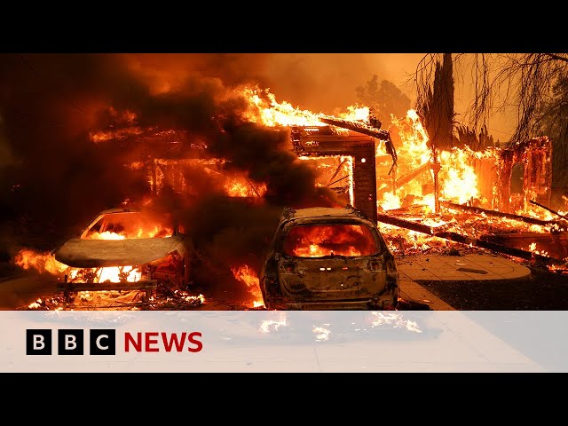 ⁣Night-time curfew imposed in fire-hit areas of Los Angeles | BBC News