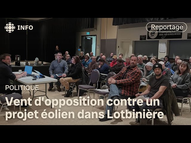 ⁣Des citoyens de Lotbinière s’opposent en bloc à un projet éolien