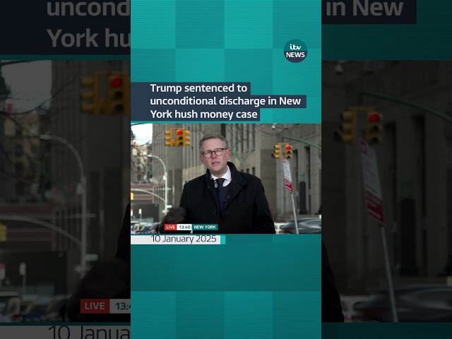 ⁣Trump sentenced to unconditional discharge in New York hush money case. #itvnews #donaldtrump