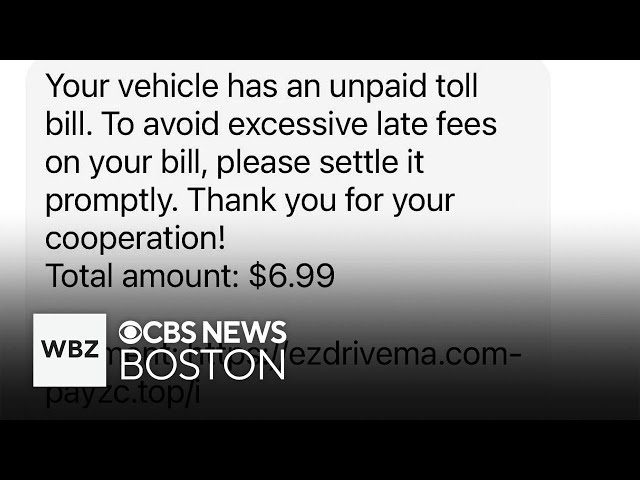 ⁣EZDriveMA text message scam targeting Massachusetts drivers near tolls