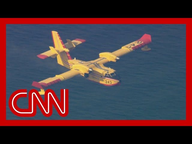 ⁣‘Super Scooper’ plane grounded after hitting civilian drone while fighting LA fire