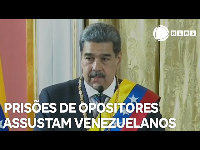 ⁣Especialista diz que prisões e desaparecimentos de opositores assustam venezuelanos