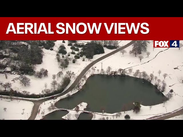 ⁣SKY 4 video of snow in Denton