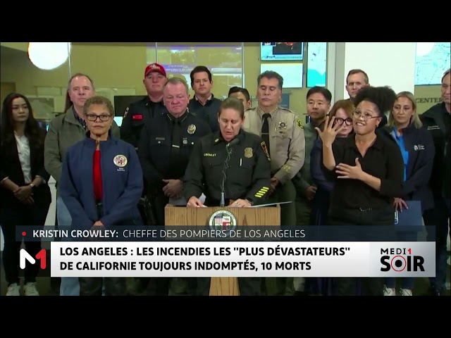 ⁣Los Angeles : Les incendies les "plus dévastateurs" de Californie toujours indomptés, 10 m