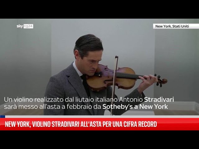 ⁣New York, violino Stradivari all’asta per una cifra record