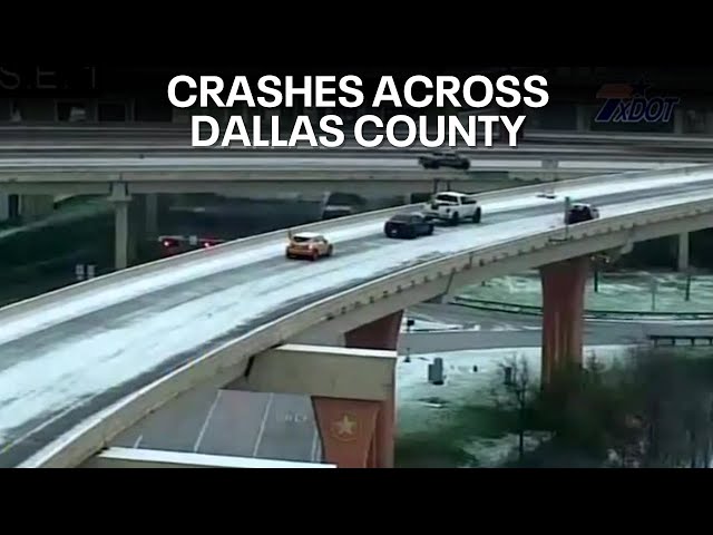 ⁣Dallas weather: 62 crashes Thursday into Friday in Dallas County