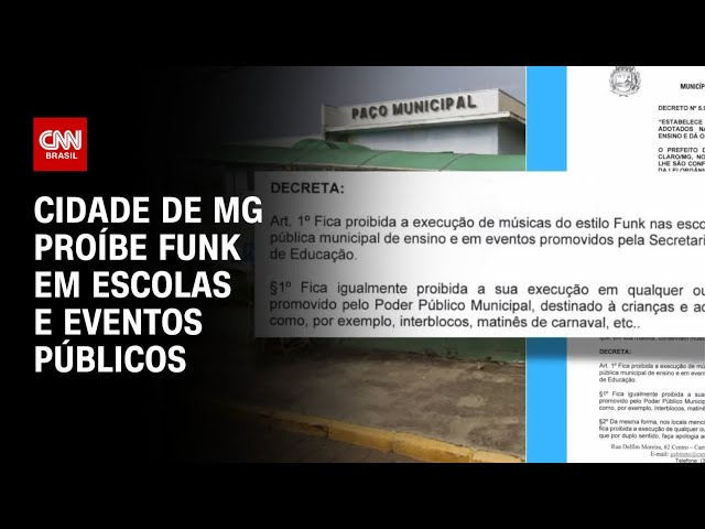 ⁣Cidade de MG proíbe funk em escolas e eventos públicos | CNN ARENA