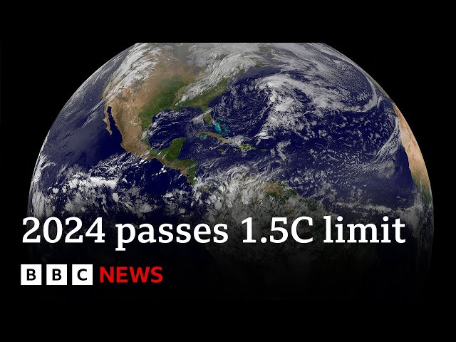 ⁣2024 first year to pass 1.5C global warming limit | BBC News