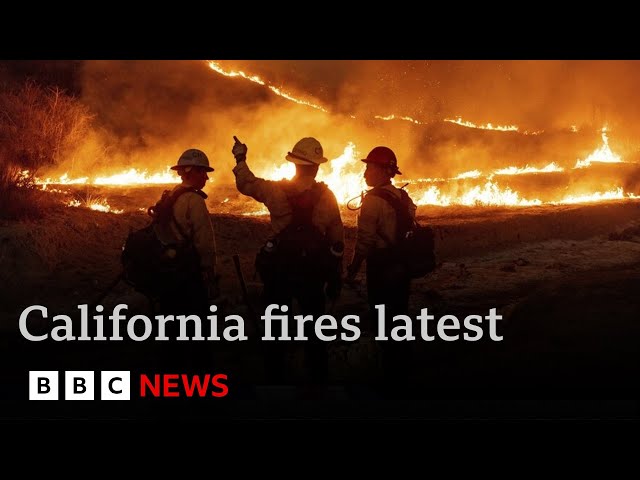 ⁣LA fires still raging as National Guard and curfews deployed against looters | BBC News