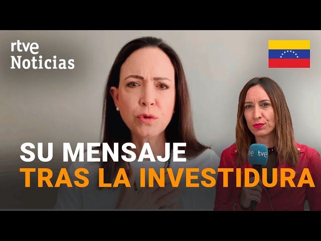 ⁣VENEZUELA: MARÍA CORINA MACHADO defiende que EDMUNDO GONZÁLEZ juramentará "en el momento OPORTU