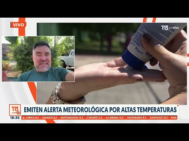 ⁣Alerta roja entre la Región Metropolitana y Ñuble por altas temperaturas