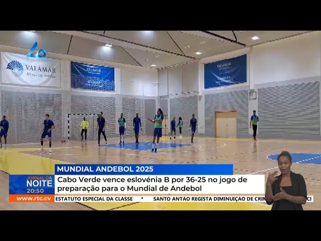 ⁣Cabo Verde vence Eslovênia B por 36-25 no jogo de preparação para o Mundial de Andebol