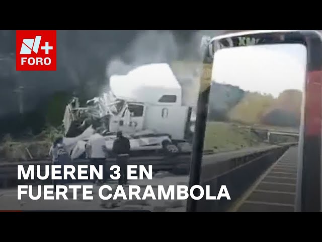 ⁣Fuerte Carambola Deja 3 Muertos en la Autopista Perote-Xalapa, en Veracruz