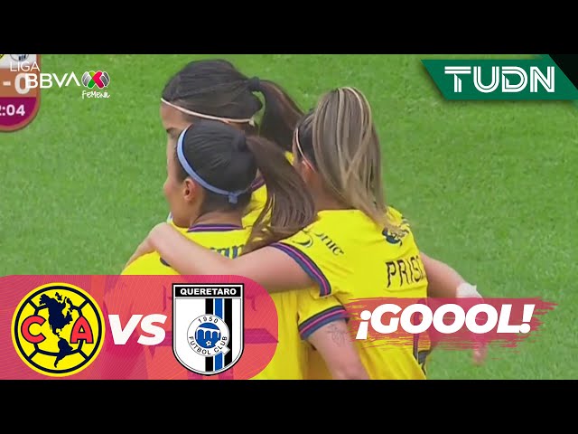 ⁣¡Es goleada! DOBLETE de Priscila | América 3-0 Querétaro | Liga MX Femenil - CL2025 J2 | TUDN