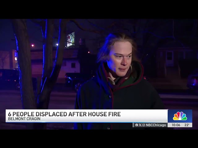 ⁣6 people displaced by house fire in Belmont Cragin