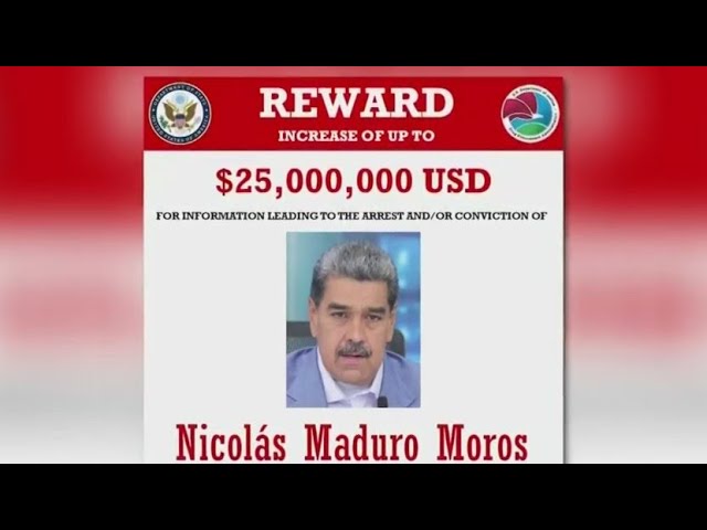 ⁣Reward for capture of Venezuela's Maduro increased to $25 million