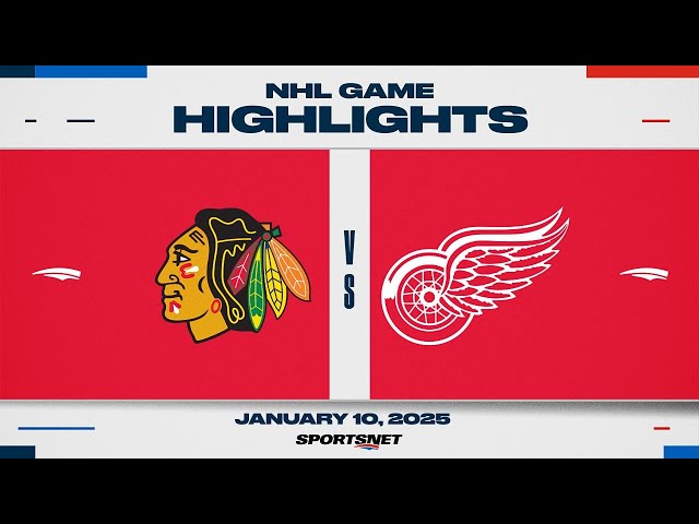 ⁣NHL Highlights | Blackhawks vs. Red Wings - January 10, 2025