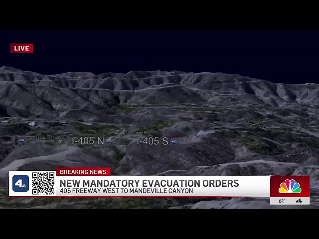 ⁣Live: New evacuation orders issued for areas near Palisades Fire