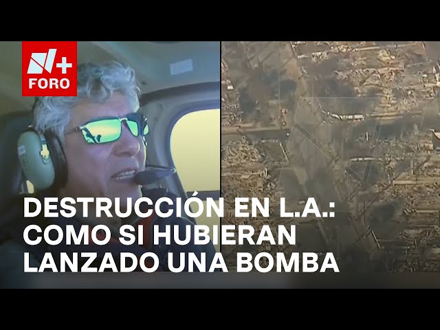 ⁣Así se ven desde el aire los estragos por los incendios de Los Ángeles - Las Noticias