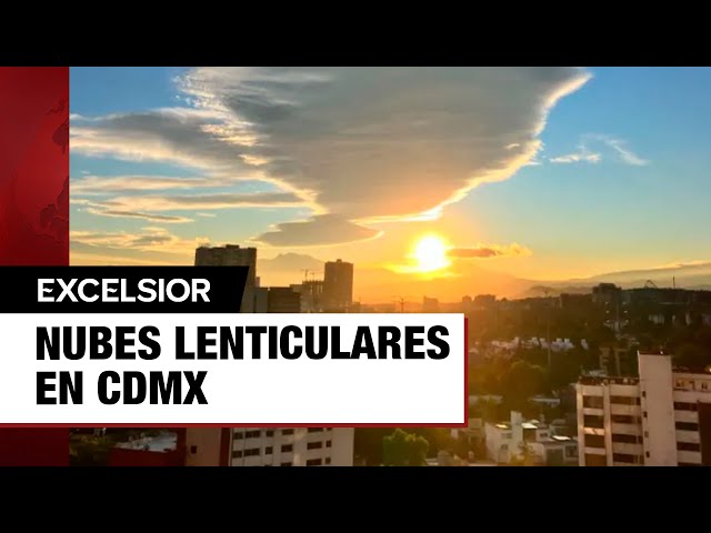 ⁣Así se vieron las nubes lenticulares HOY 10 de enero en CDMX tras fuertes vientos