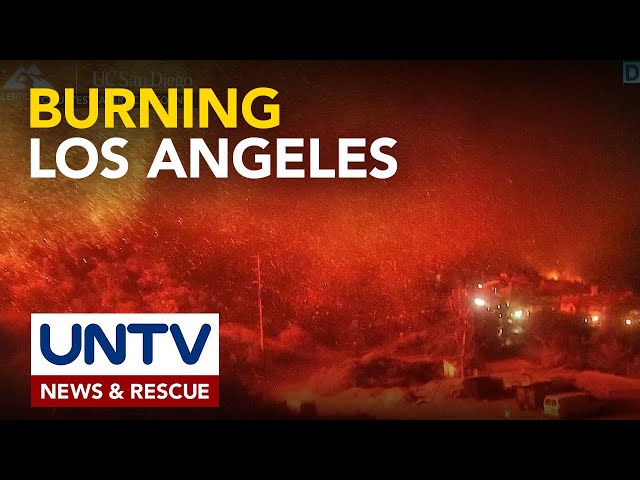 ⁣Natupok ng wildfire sa Pacific Palisades, umabot na sa 21,000 acres sa ika-apat na araw