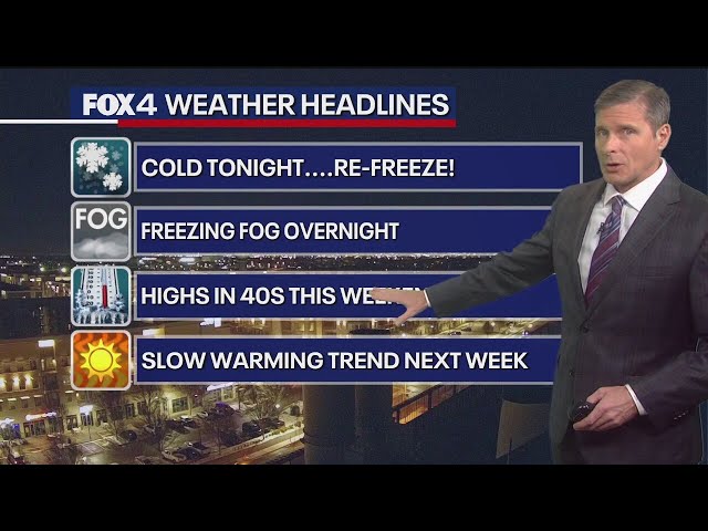 ⁣Dallas Weather: Roads become dangerous overnight