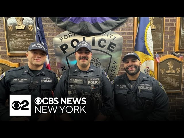 ⁣Port Authority Police rescue nurse in cardiac arrest