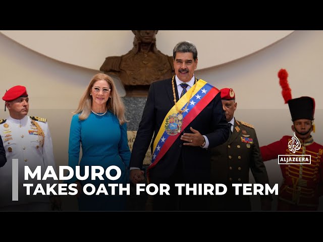 ⁣Venezuela presidential inauguration: Nicolas Maduro sworn in for disputed third term