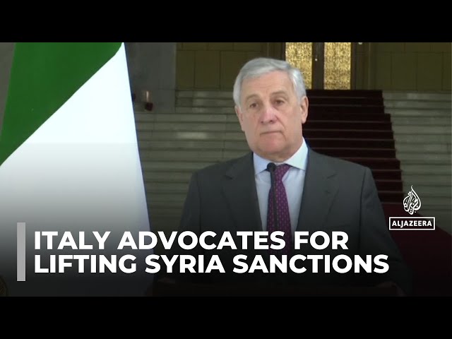 ⁣Syria's political transition: Italy FM calls for sanctions to be lifted