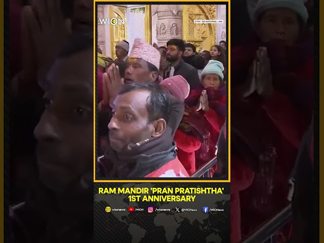 ⁣Ayodhya Celebrates 1st Anniversary Of Ram Mandir's Pran Pratishtha | India News| WION Shorts