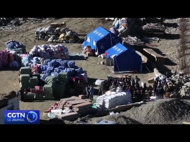 ⁣Xizang : réinstallation en cours, des bénévoles préparent des repas offerts aux habitants sinistrés