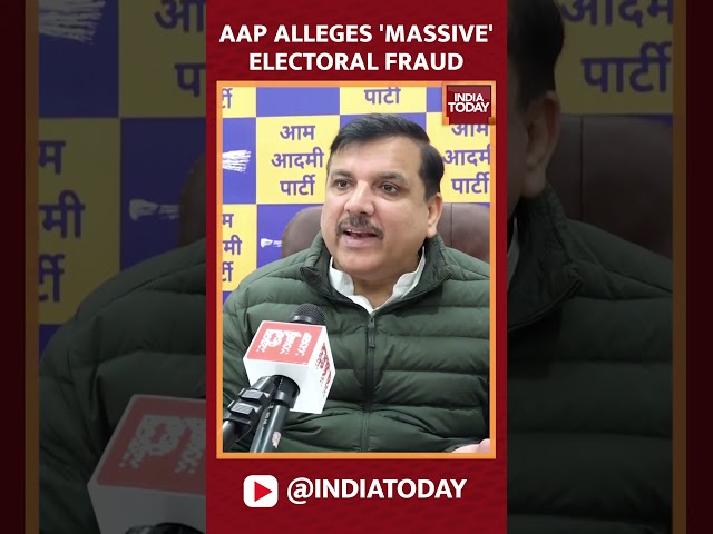 ⁣AAP's Sanjay Singh Alleges 'Massive' Electoral Fraud Ahead Of Delhi Elections | India