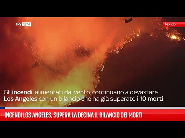 ⁣Incendi Los Angeles, supera la decina il bilancio dei morti