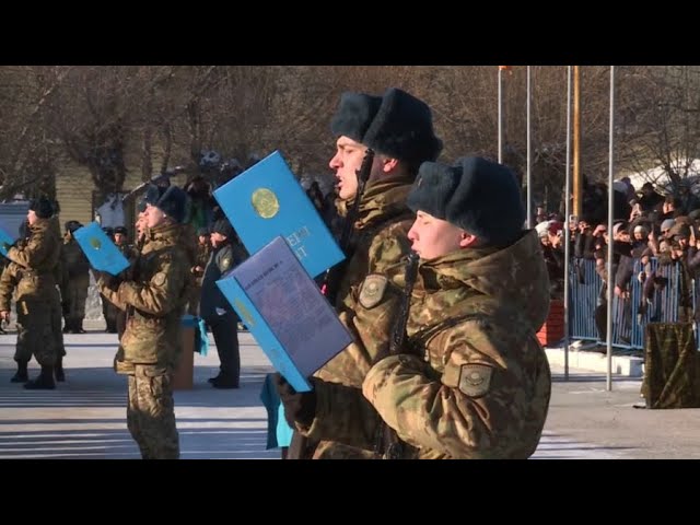 ⁣Более 400 военнослужащих приняли присягу в Караганде