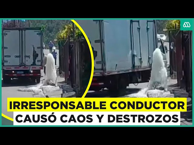 ⁣Chocó 15 portones y 10 autos: Irresponsable conductor causó caos en Concepción