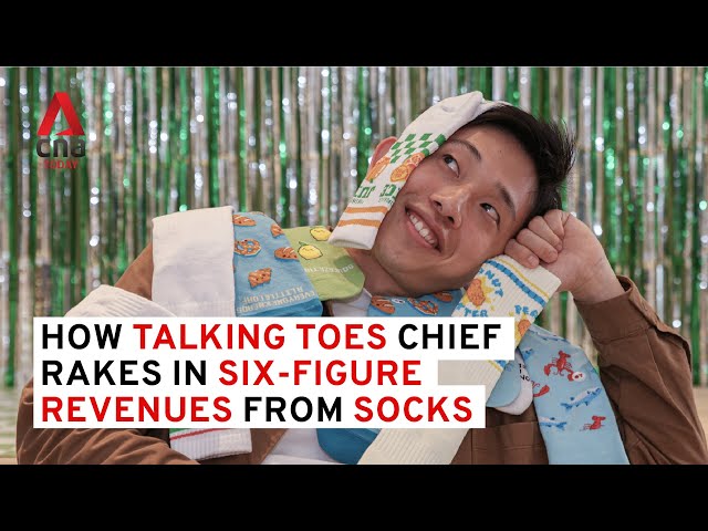 ⁣How Talking Toes chief rakes in six-figure revenues from socks with cute puns, positive messages