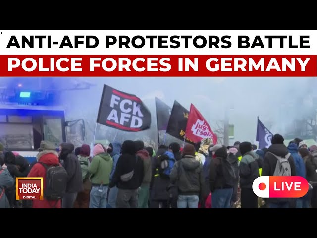 ⁣Germany Election AfD Protest LIVE: Chaos Erupts Outside AfD's 16th Federal Congress | India Tod