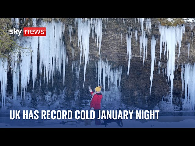 ⁣UK shivers through coldest January night in 15 years