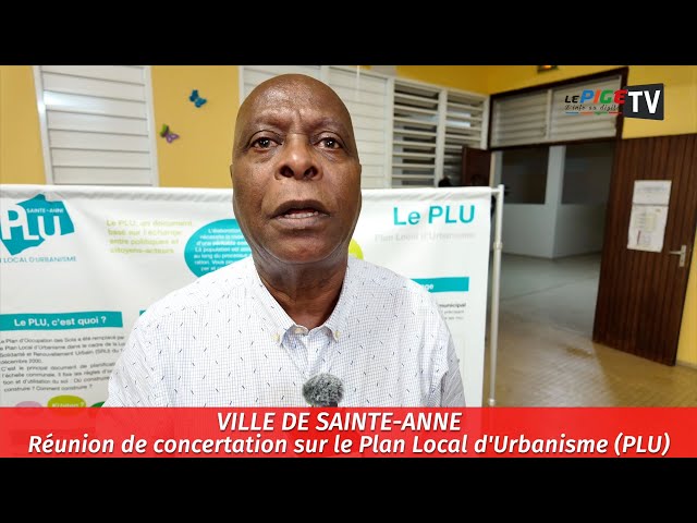 ⁣Ville de Sainte-Anne : Réunion de concertation sur le Plan Local d'Urbanisme (PLU)