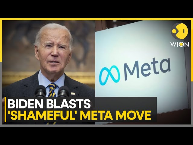 ⁣Joe Biden Slams Meta's Plan to Scrap US Fact-Checking Feature | World News | WION