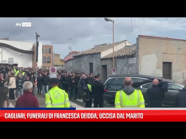 ⁣Cagliari, funerali di Francesca Deidda, uccisa dal marito