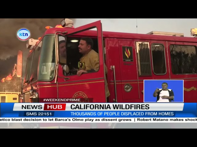 ⁣Thousands of people displaced from their homes due to the California Wildfires