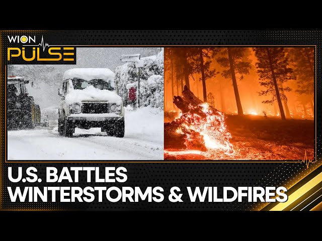 ⁣US: Winter Storms Join Forces With Raging Wildfires | World News | WION Pulse