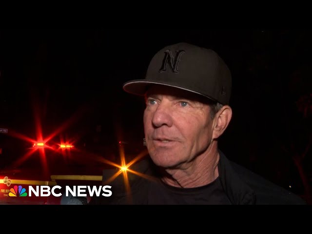 ⁣'Who would have thought?': Dennis Quaid seen evacuating in Brentwood