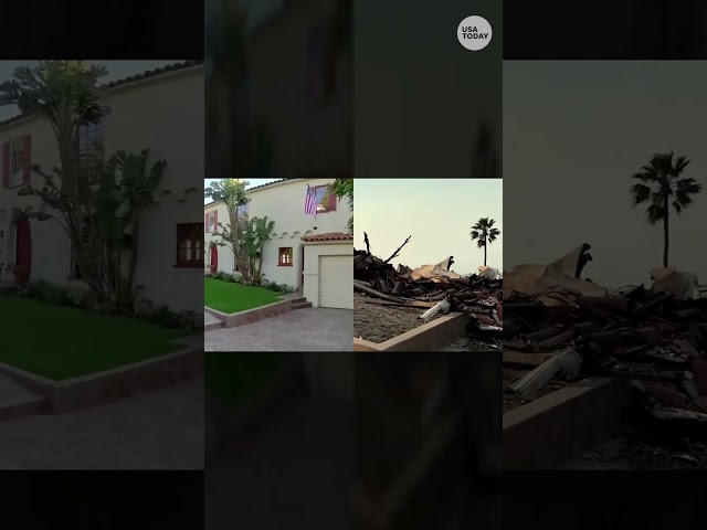 ⁣CA wildfire: Before and after of town's devastation #Shorts