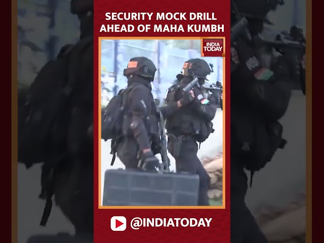 ⁣Maha Kumbh 2025: Mega Mock Drill Conducted At Prayagraj For Maha Kumbh 2025 Security #shorts