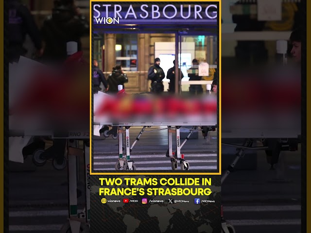 ⁣Two Trams Collide in France's Strasbourg | WION Shorts